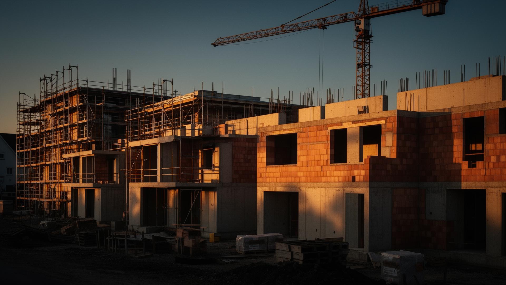 Baustelle Jäckel Bau, Rohbau im Raum Fulda